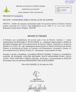 Clique na imagem para ampliar o 2º parecer do TCDF