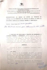 Denúncia protocolada na Prosus do MPDFT