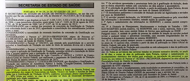 Portaria da titulação: O erro não é nosso!