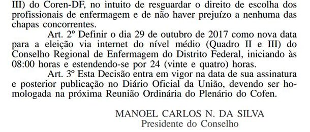 Eleição na categoria técnico/auxiliar acontece em 29 de outubro