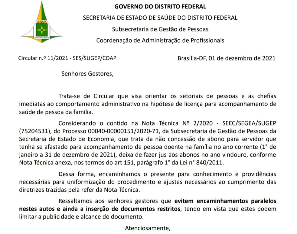 SES retira abonos de servidores que realizaram acompanhamento médico de familiares