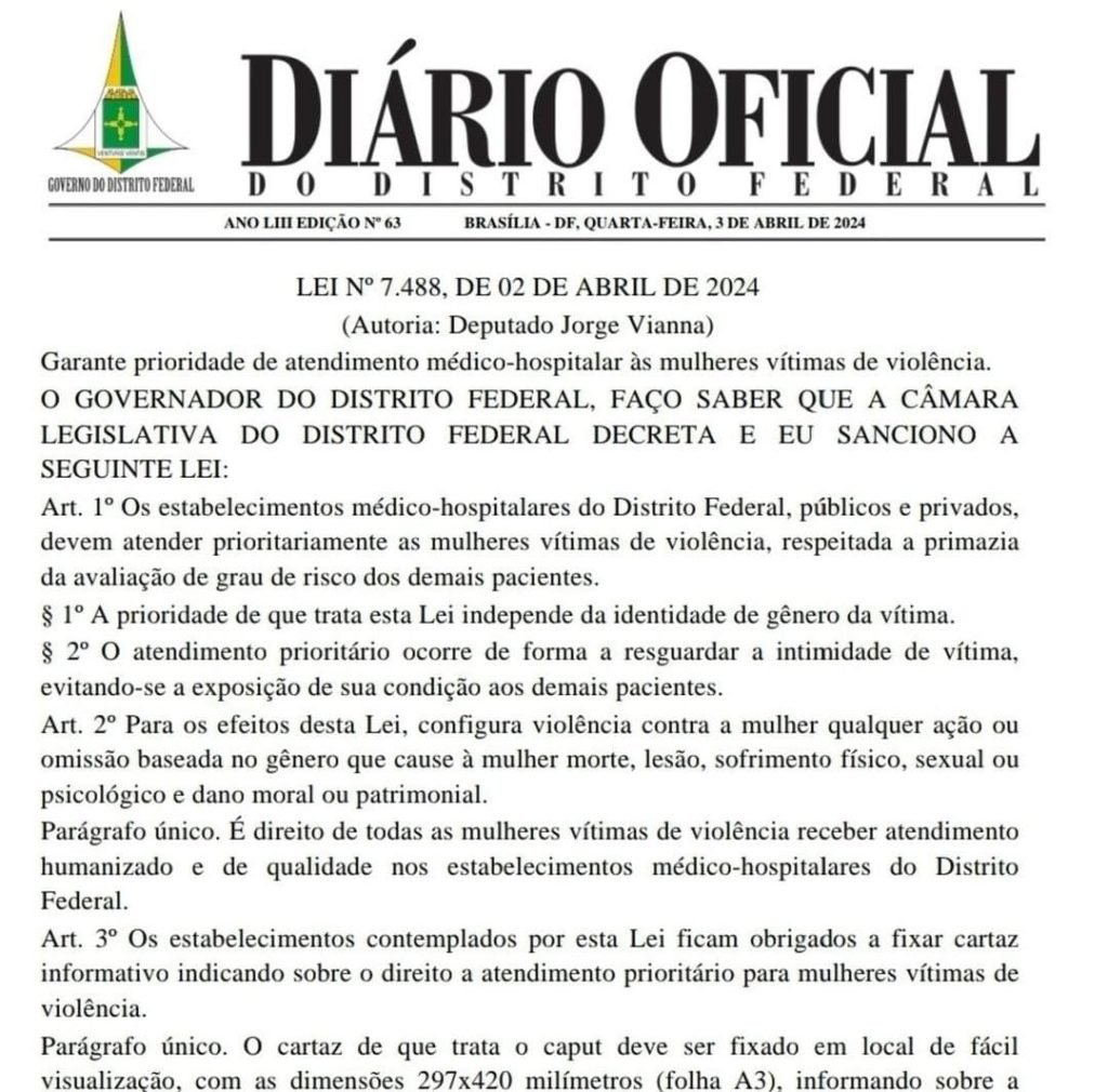 Nova Lei garante atendimento prioritário para vítimas de violência em hospitais do DF