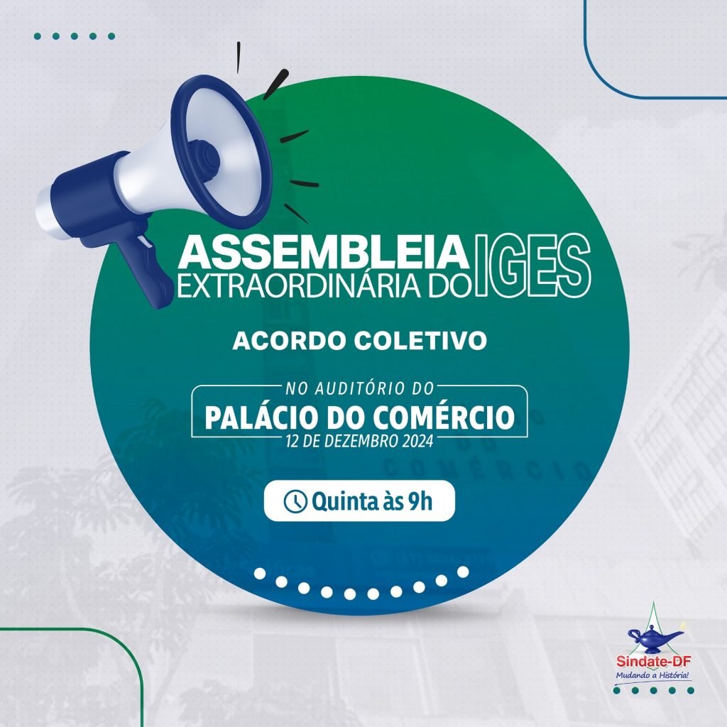 Sindate convoca Assembleia Extraordinária dos Técnicos de Enfermagem do IGES