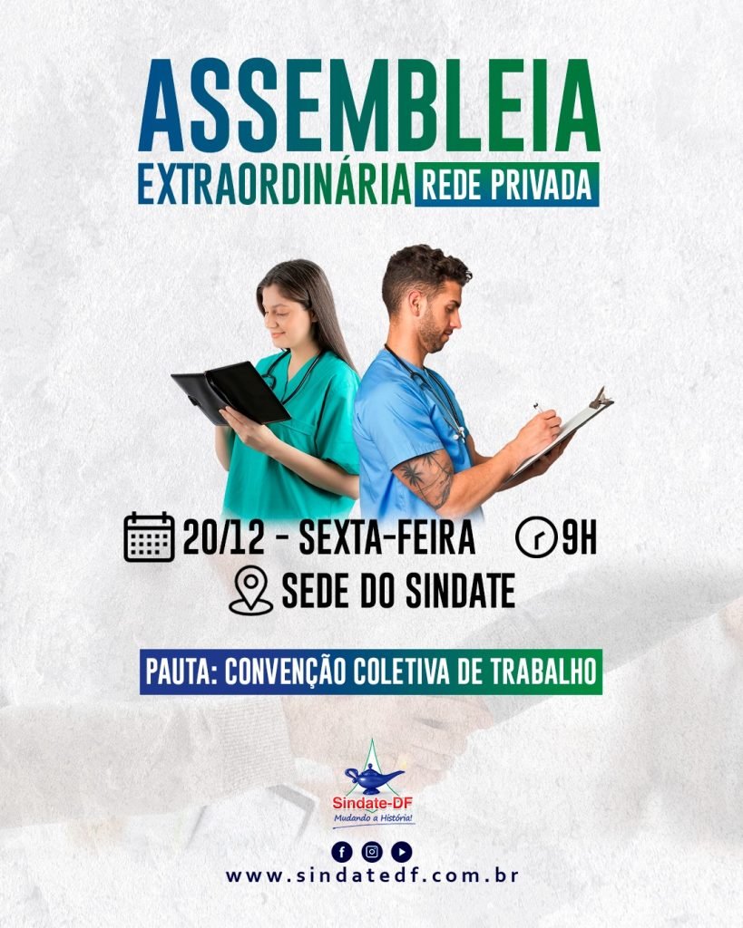 Convocação urgente: Técnicos em Enfermagem da Rede Privada