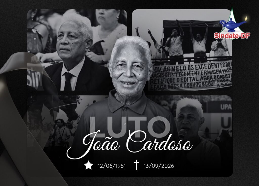 João Cardoso, fundador e eterno presidente do SINDATE-DF, deixa legado de luta pela enfermagem
